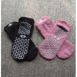 Customized Logo Non Slip Fitness Socks Breathable Rubber Bottom With Grip Barre