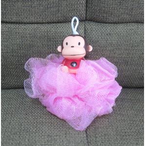 Cartoon Monkey Bath / Shower Body Puff Sponge Mesh Ball shenzhen ICTI factory