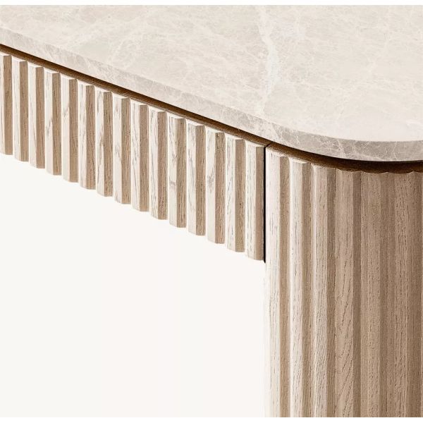 Modern Bedroom Walnut Console Table With Roller Shutter Door Cabinet