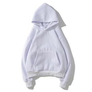 Embroidery Drawstrings Unisex Oversized Plain Cotton Hoodies
