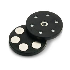 Rubber Coated Magnetic Car Mount Round D88 M6 Anti Scratch