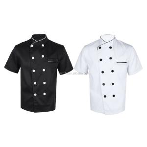 Restaurant Hotel Worker Lightweight Chef Coats Short Sleeve
