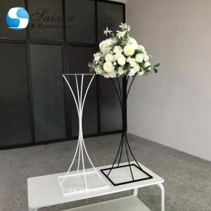 Simple Table Wedding Flower Stand Arrangement Silver Wedding Centerpieces 100cm