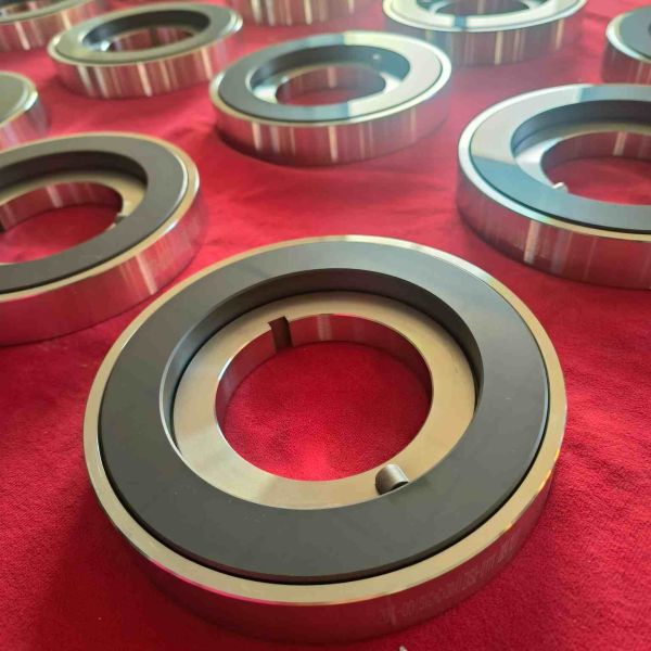Silicon Carbide Thrust Disc with Stainless Steel Substrate
