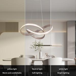 Ceiling Lighting Fixture Remote Dimmable Hanging LED Pendant Light Suspension