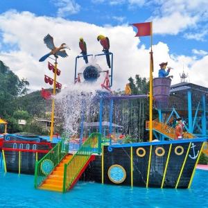 Fiberglass Water Park Water Sprinkler Playground With Children Slides