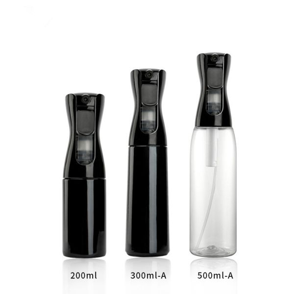 Black Continuous Water Mister Spray Bottle 360deg 200ml LFGB