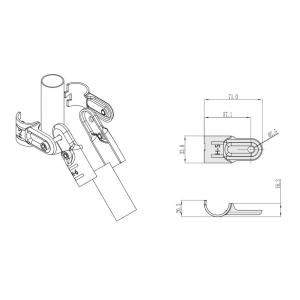 H-5 Chrome Plating Lean Pipe Connector Joint