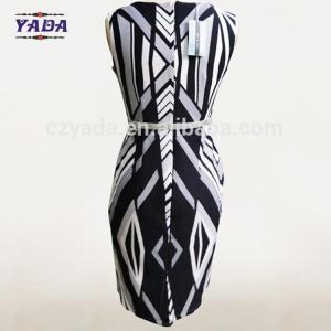 2018 geometric print design fashion clothing dresses lady for fat women