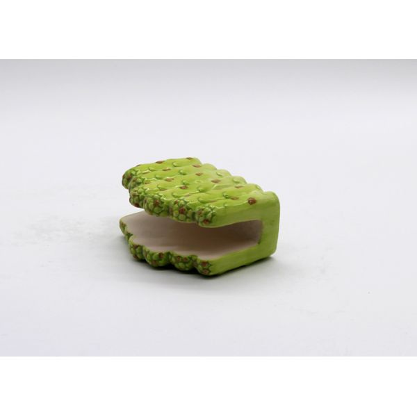 Green Asparagus Ceramic Napkin Holder Handmade Dolomite Tableware Room Decoration
