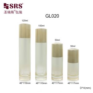 GL020 30ml 50ml 100ml 120ml Luxury Empty Transparent Glass Bottle With Lotion