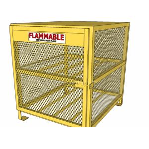 Quality Yellow Color Gas Cylinder Cages Pad Lockable Easily Assembled / Dissembled for sale