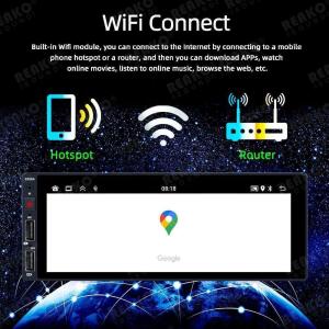 Universal 1 Din Car MP5 Player Bluetooth FM Radio Receiver with USB and Rear