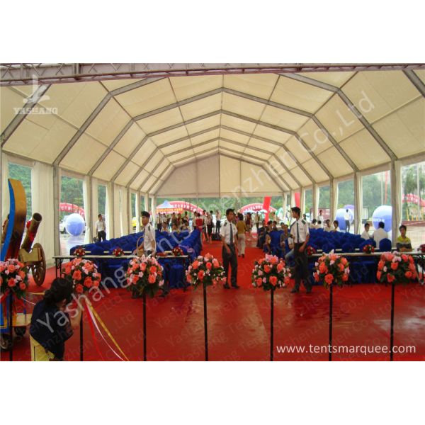 Double Pitch Roof Hard Extruded Aluminium Frame Tents , 15 x 40M Outdoor Party Tents