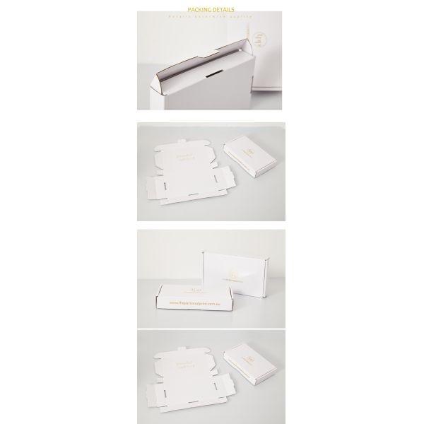Custom Logo Corrugated Paper Gift Package Mailer Box White Shipping Paper Boxes