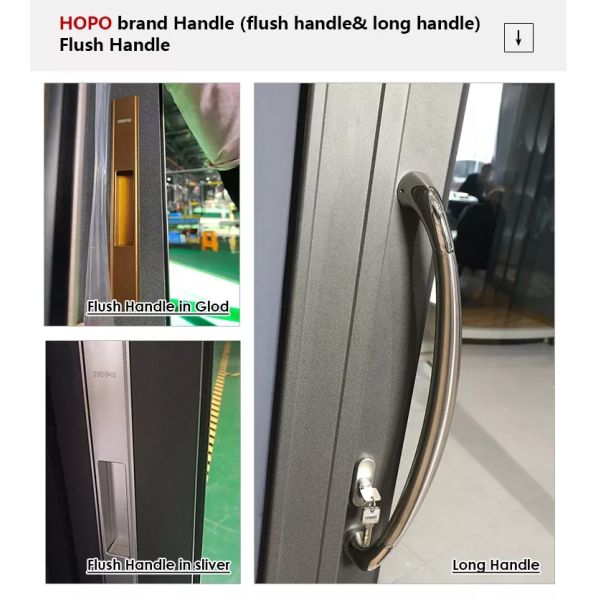 Customized Modern Multi Panel Sliding Doors , Temper Glass Aluminum Frame Doors