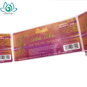 Transparent PVC Food And Beverage Labels Drum Label Printing