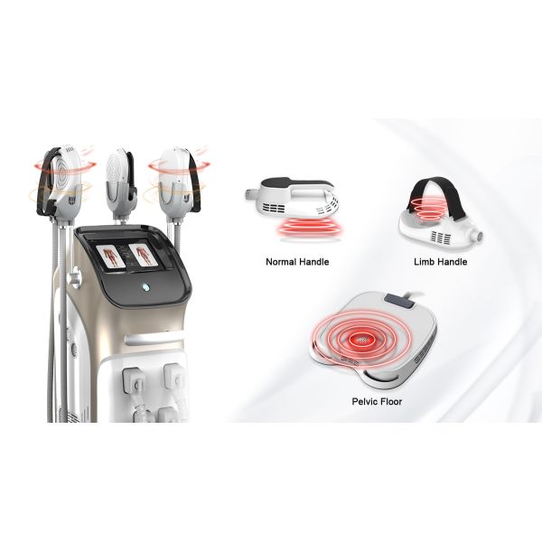 SANHE 4 Handles EMS RF Body Sculpt Electric Muscles Stimulate Body Slimming Skin Tightening EMS + RF Machine