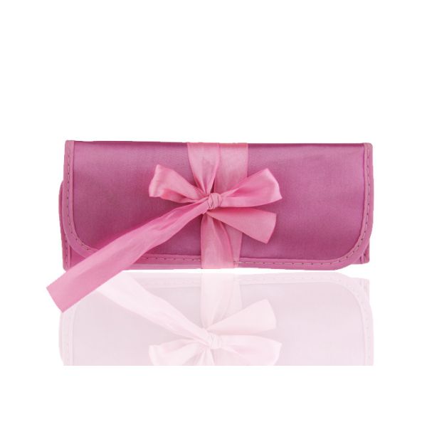 Pink waterproof Bag Makeup Brush Cylinder Including Contour Brush