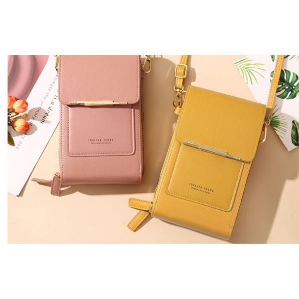 Mirror Touch Screen Mobile Phone Bag Wallet Card Case Female Shoulder Bag