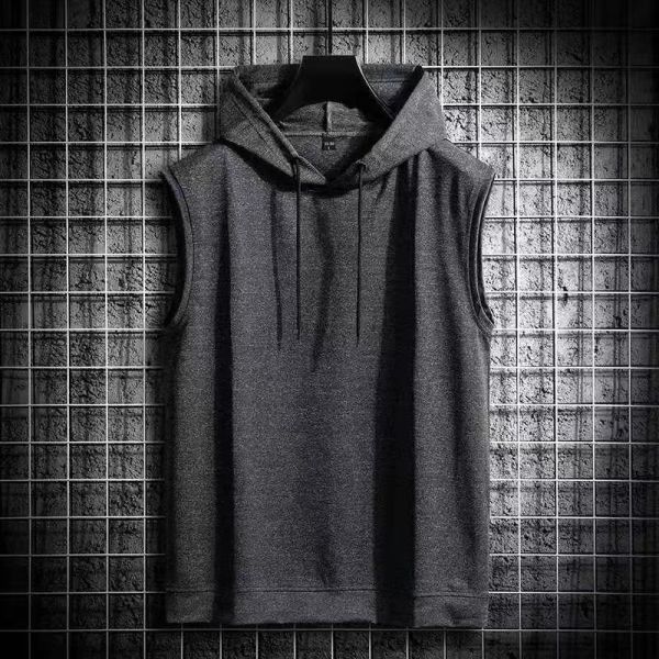 Men'S Casual Sleeveless 4 Way Spandex Hoody Vest