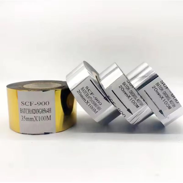 Black gold silver scf-900 date coding ribbon 30mmx100m type date batch number