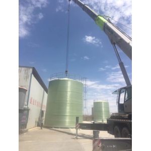Cylindrical Frp Vertical Mixing Tank Liquid Alkali Resistant Harmless Treatment