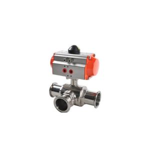 Welded Connection SS304 Pneumatic Actuated Ball Valve