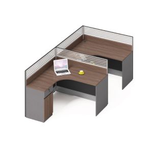 China L2860*W1430*H1100mm Table With Partition Office Double Seats on sale