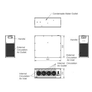 R134A 2000W Cooling Capacity Kiosk Air Conditioner