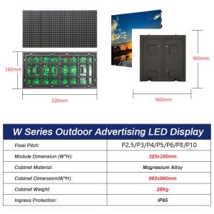 5500cd Led Display Board P4 IP65 Waterproof Led Advertising Screen