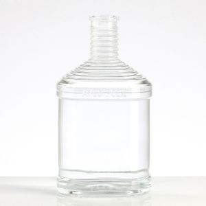 High Weight Square Clear Empty Glass Bottles for Liquor 250ml 500ml Extra Flint