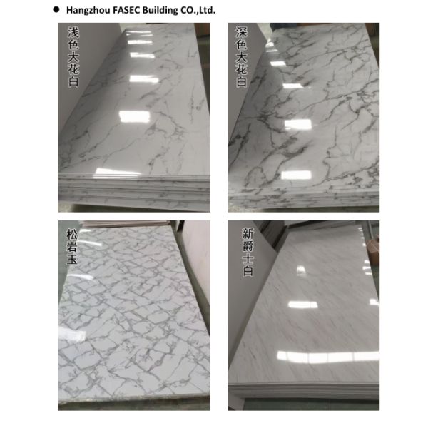 Interior Wall Decoration Fire Retardant UV Marble Board 2mm - 4mm Standard 4*8ft
