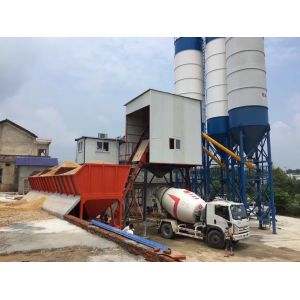 Robust Construction Stationary Batching Plant Concrete Mixing Machinery Ready