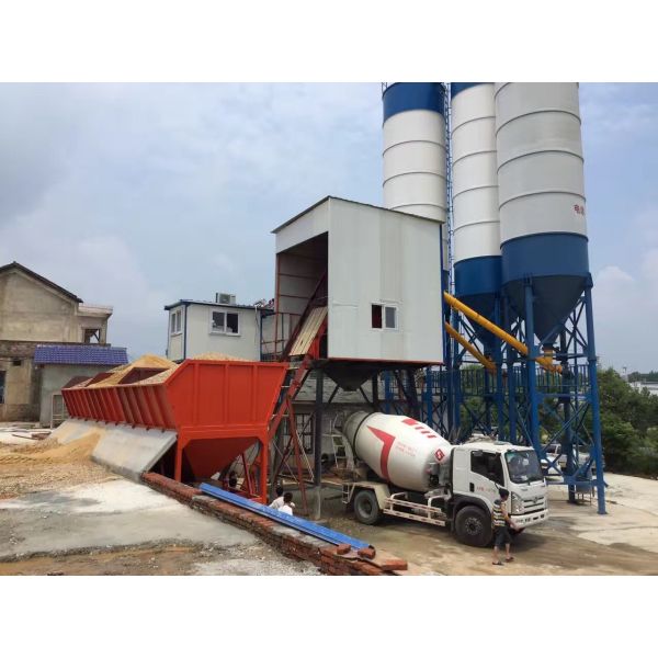 Robust Construction Stationary Batching Plant Concrete Mixing Machinery Ready