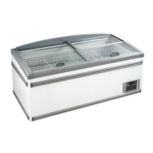Luxury Chest Deep Freezer Curve Glass Sliding Door On The Top 1040L