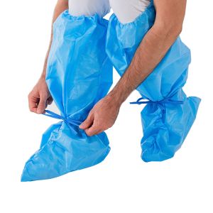 Waterproof Non Slip Disposable Boot Cover With Elastics 15x39cm 17x40cm