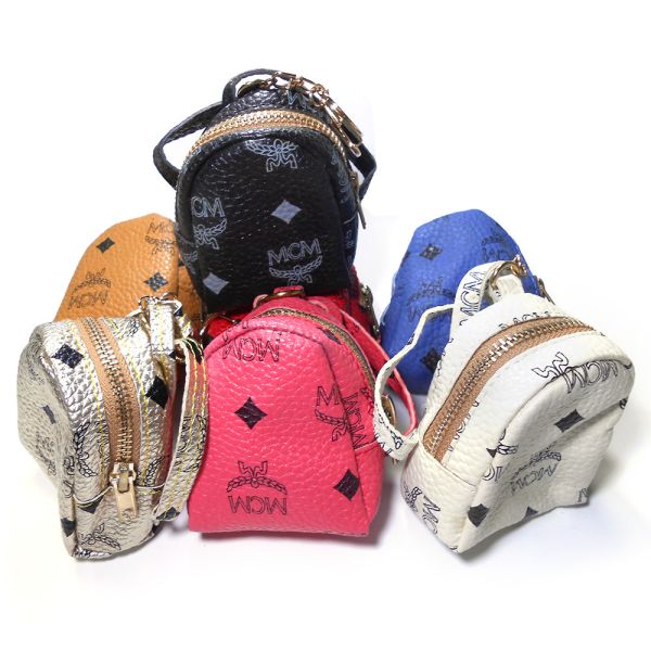 Buy Custom Glitter Leather Mini Backpack Keychain Nickle Plating at wholesale prices