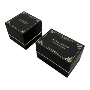 Gold Pattern Luxury Jewelry Packaging Boxes Wrapped By Special Paper
