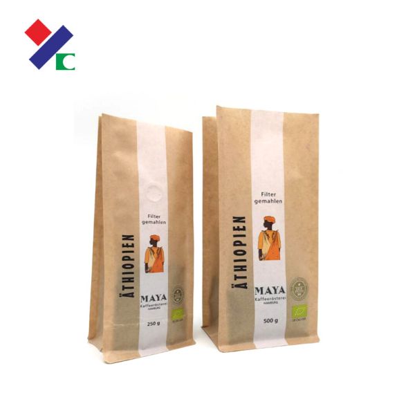 Buy Moisture Proof Flat Bottom Paper Bags Tin Tie Customized 200G at wholesale prices