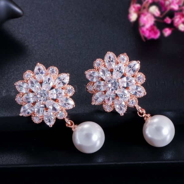 Fashion brass nacklace jewelry baby girls hot sell cz nacklace earrings and bracelets necklace earring jewelry set