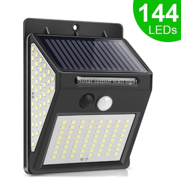 Buy 3.7V 800mAh Outdoor Solar Pir Wall Lights / 17% Efficiency 144 Led Solar Light at wholesale prices