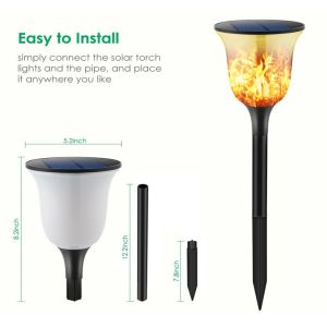 96 Leds Outdoor LED Garden Lights Flame Appearance For Decoration Rainproof