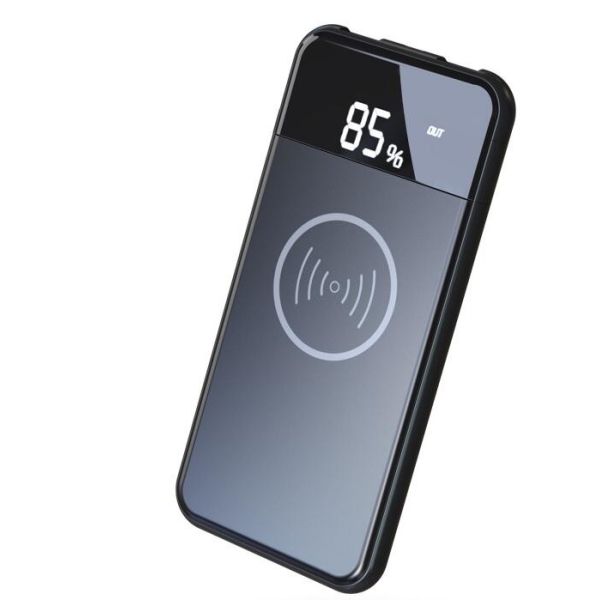 Buy 10,000mah Qi Wireless charger Power bank with holder at wholesale prices
