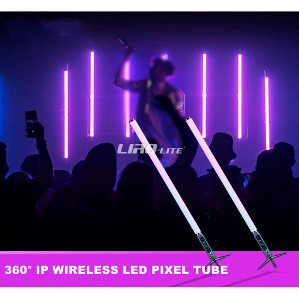 IP65 DMX Wireless Battery Pixel Led Full Color Remote Wireless 360 White Led Pixel Tube