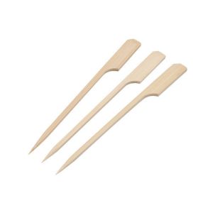 25cm Disposable Green Wooden Bamboo Sticks Bamboo Paddle Skewers