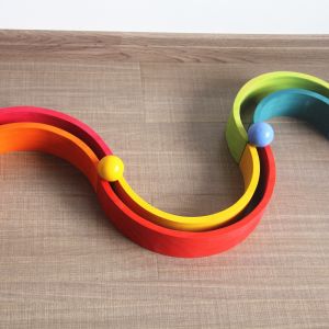 6cm Large Pastel Rainbow Stacker Nesting Rainbow Block Set