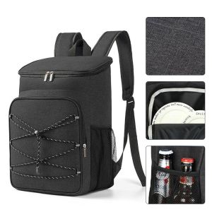Custom Thermal Insulated Food Lunch Bags With Waterproof Cooler Compartment