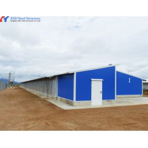Automatic Steel Poultry House Prefab Broiler Chicken Houses with Ventilation