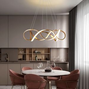 Signature LED Modern Ring Light Metal Acrylic Material 85 - 265V